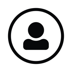 Set of user icon collection. User avatar icon with circle. Vector Illustration. 