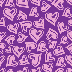 purple stylish heart seamless pattern lovely repeat wrapping paper wallpaper background