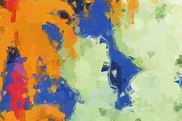 Oil paintings and various flowers, tigers, tropical leaves, and broken flowers are beautiful