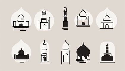 Obraz premium the best illustration of a set of icons of the symbols