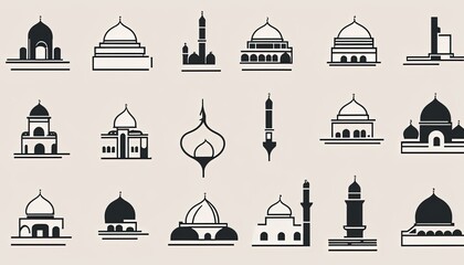 Fototapeta premium the best illustration of a set of icons of the symbols