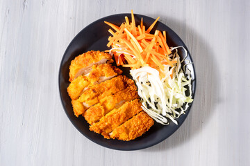 Japanese Chicken Katsu with Curry.  Perfect for recipe, article, or any cooking contents.