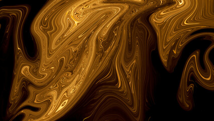 4K Abstract gold background with opulent fabric or fluid