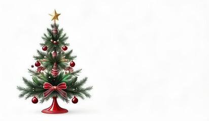 Fototapeta premium christmas tree on a white background