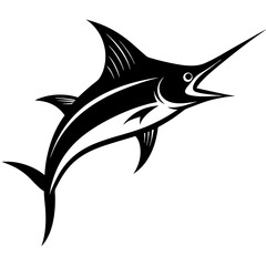 Fototapeta premium Marlin icon logo silhouette vector illustration