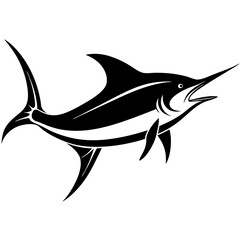 Marlin icon logo silhouette vector illustration