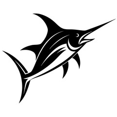 Marlin icon logo silhouette vector illustration