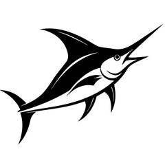 Marlin icon logo silhouette vector illustration