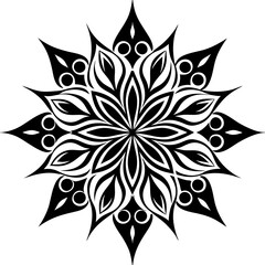 Calligraphic pattern silhouette vector illustration