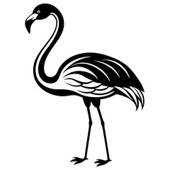 Flamingo icon silhouette vector illustration