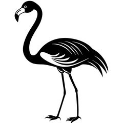Flamingo icon silhouette vector illustration