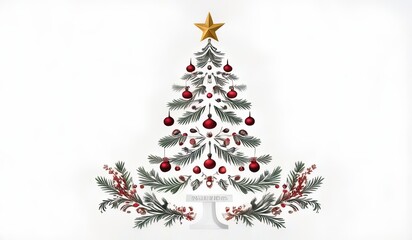 christmas background with christmas tree