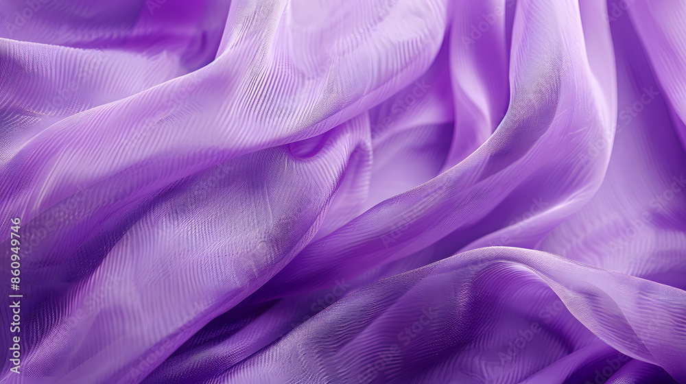 Poster texture chiffon fabric in purple color for backgrounds silk fabric selective focus : generative ai