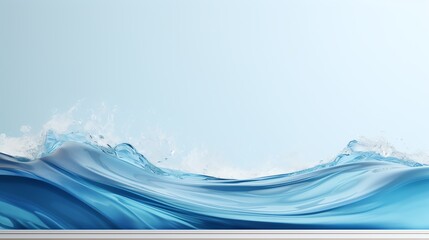 showcase product podium Clear ocean waves background theme