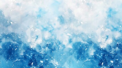 Obraz premium Blue watercolour background ice cube pattern