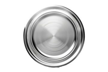 silver plate isolated on transparent background
