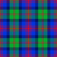 Tartan plaid pattern. Seamless check plaid in blue, red, and yellow for flannel shirt, bag, underwear, pyjamas, or other modern textile print. 