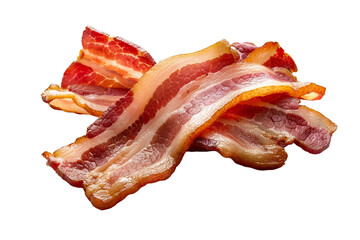 Obraz premium slice of bacon isolated on transparent background