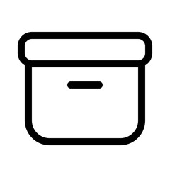 box icon with line style, perfect for user interface projects