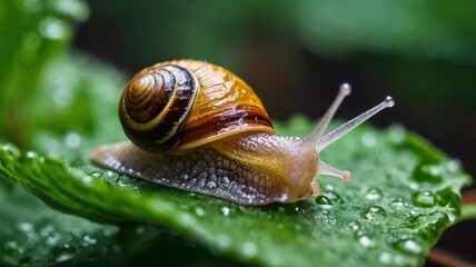 snail on a leaf