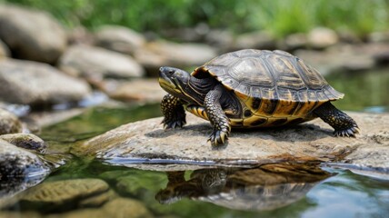 Fototapeta premium turtle on the water