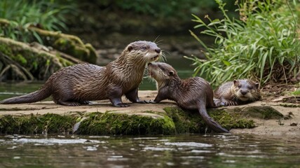 otter on the tree