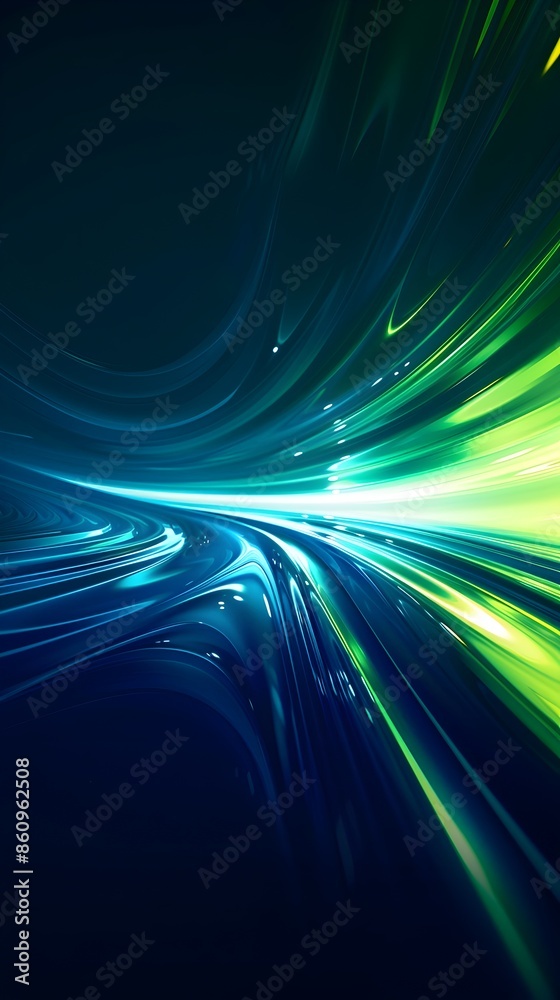 Wall mural captivating neon gradient background with ethereal light trails for fresh product concepts