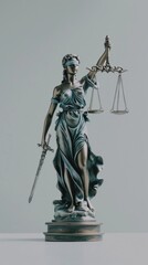 lady justice statue , commercial ads photo, product shot, stunning, beautiful, minimalist, concept, award