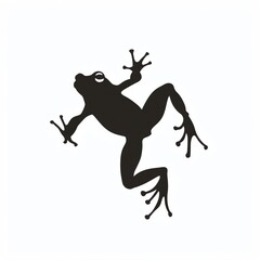 Frog Leaping  , A frog in mid,leap, perfect for swamp,themed environments, biology education projects, or rainforest awareness campaigns