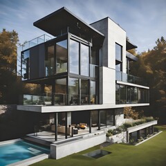 modern building, modern building in the park, modern building in the city 