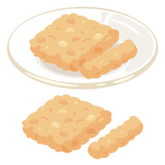 皿に盛られたテンペ