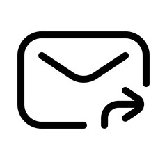 forward mail icon with line style, perfect for user interface projects