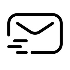 fast mail icon with line style, perfect for user interface projects