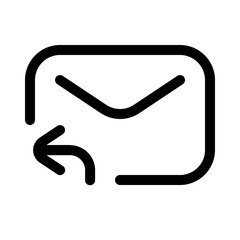 reply mail icon with line style, perfect for user interface projects