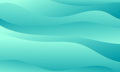 wave pattern background with bright turquoise gradient color
