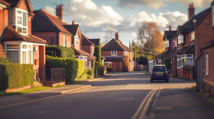 Obraz premium New and modern english houses : Generative AI