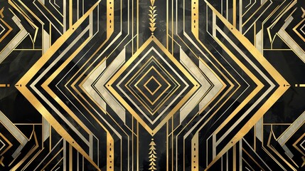 elegant gold and black abstract geometric background