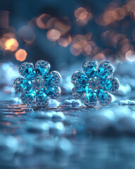 Sparkling Turquoise Jewelry Beautiful Cluster Design Earrings for Elegant Style Sparkling Elegance, Turquoise Earrings for Every Occasion, High Quality Turquoise Jewelry, Perfect Gift Ideas