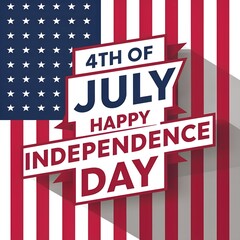 4th of July USA Independence Day Celebrations Social Post or Poster, Banner Design