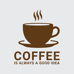 Obraz premium cup of coffee with Coffee Lover's Delight: Typography T-Shirt Design