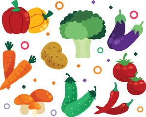 Vegetables Vector Illustration