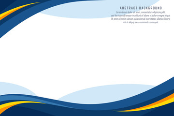 Abstract wavy blue and yellow background