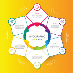 Creative Infographic Template Design. Vector illustration Design. Colorful Infographic Design. Text Color Icon Design. Infographics Collection. Infographics Business Chart Design Template. Classic