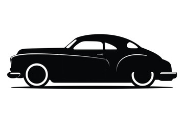 Fototapeta premium Coupe car silhouette vector