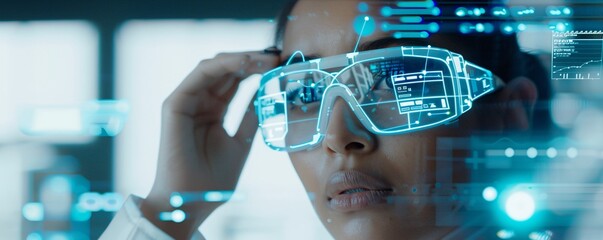 In a futuristic setting, a professional interacts with holographic bankruptcy documents through augmented reality, highlighting the looming financial difficulties ahead. The minimalist background