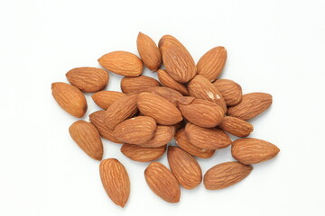 Almond nut isolate on white 