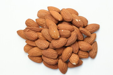 Almond nut isolate on white 