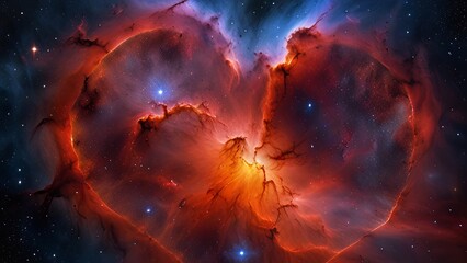 Beautiful nebulae and stars in the night sky. Supernova background wallpaper