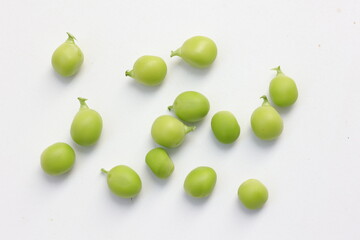 Green pea on white 