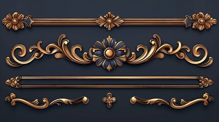 Luxury Vintage Photo Frame Collection, Decorative Vintage Photo Frames for Design, Set of Decorative Border Photo Frames